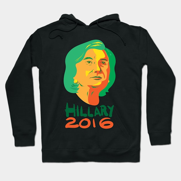 Hillary Clinton 2016 President Hoodie by retrovectors